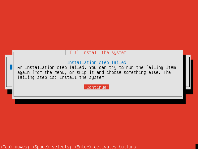 Error during a netboot install of Ubuntu 14.04